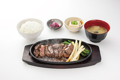 seared steack meal combo