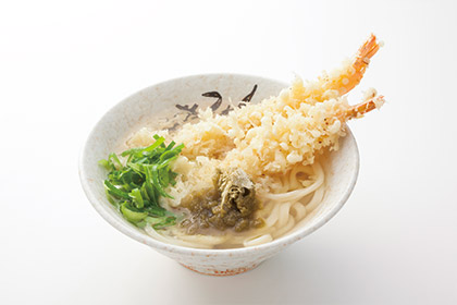 bowl of tempura udon